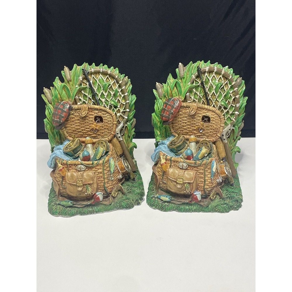 Retro‎ Vintage Fishing-Themed Bookends - Americana Collection